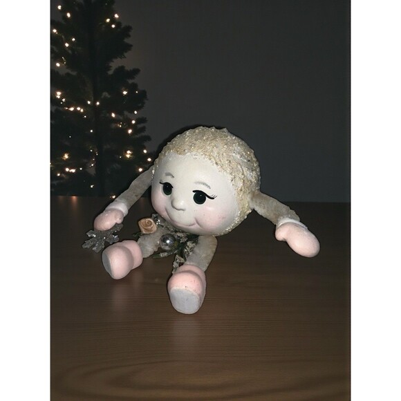 Vintage Snowball Shelf Sitter Figurine Noggins Anthropomorphic Christmas - Picture 2 of 13